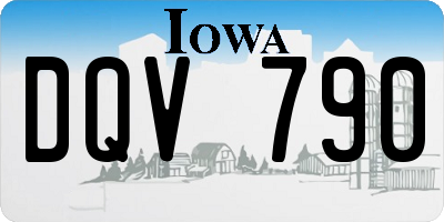 IA license plate DQV790