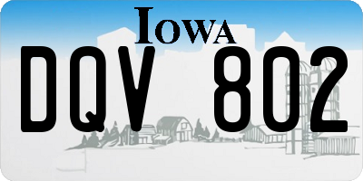 IA license plate DQV802