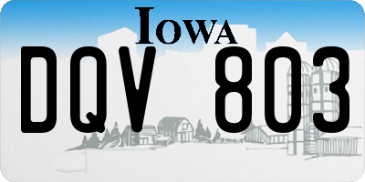 IA license plate DQV803