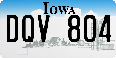 IA license plate DQV804