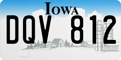 IA license plate DQV812