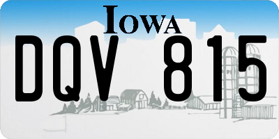 IA license plate DQV815