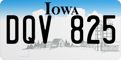 IA license plate DQV825