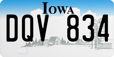 IA license plate DQV834