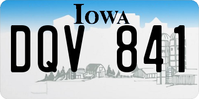 IA license plate DQV841