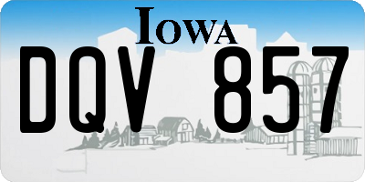 IA license plate DQV857
