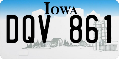 IA license plate DQV861