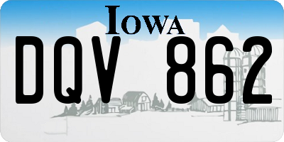 IA license plate DQV862