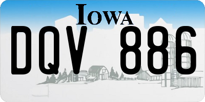 IA license plate DQV886