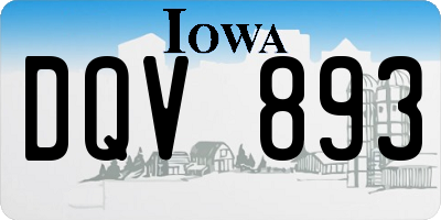 IA license plate DQV893