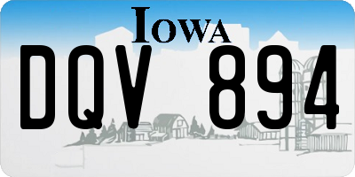 IA license plate DQV894