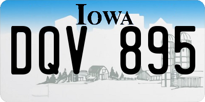 IA license plate DQV895
