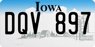 IA license plate DQV897