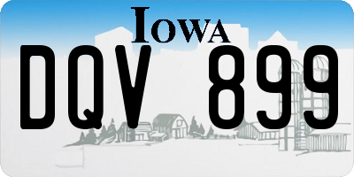 IA license plate DQV899