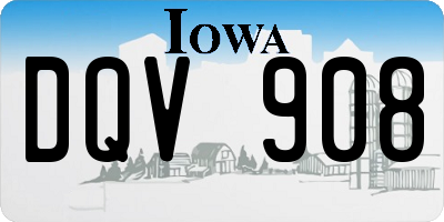 IA license plate DQV908