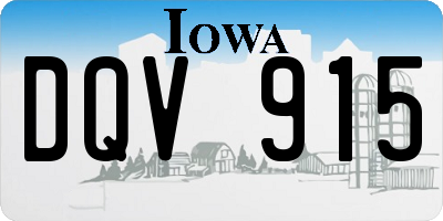 IA license plate DQV915