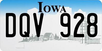 IA license plate DQV928