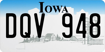 IA license plate DQV948