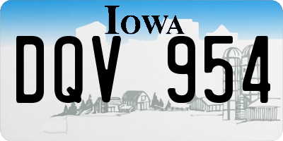 IA license plate DQV954