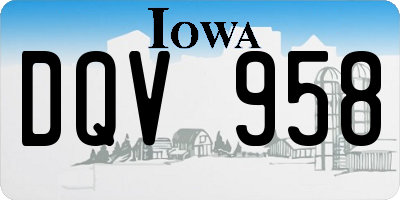 IA license plate DQV958