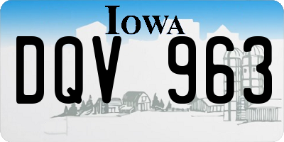IA license plate DQV963