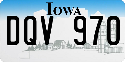IA license plate DQV970