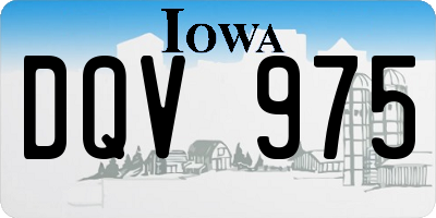 IA license plate DQV975