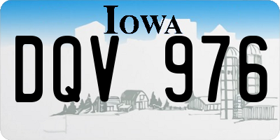 IA license plate DQV976