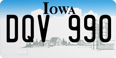 IA license plate DQV990