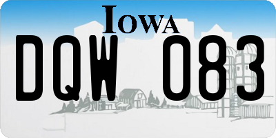 IA license plate DQW083