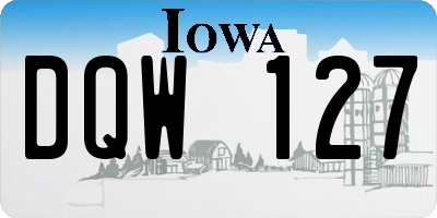 IA license plate DQW127