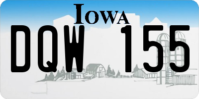 IA license plate DQW155