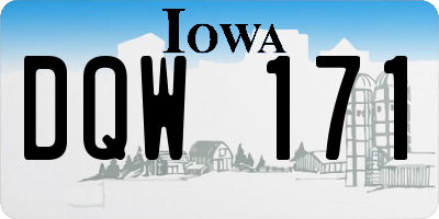 IA license plate DQW171