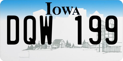 IA license plate DQW199