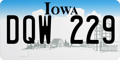 IA license plate DQW229
