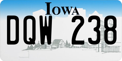 IA license plate DQW238
