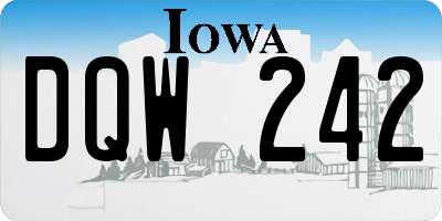 IA license plate DQW242
