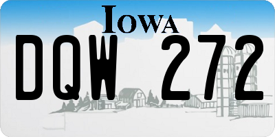 IA license plate DQW272