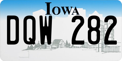 IA license plate DQW282