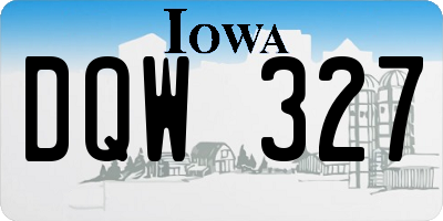 IA license plate DQW327