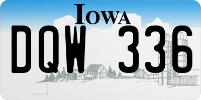 IA license plate DQW336