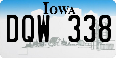 IA license plate DQW338