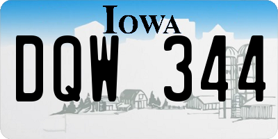 IA license plate DQW344