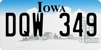 IA license plate DQW349