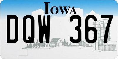 IA license plate DQW367