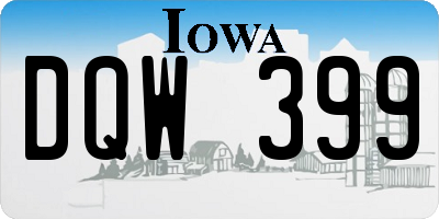 IA license plate DQW399