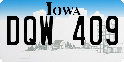 IA license plate DQW409