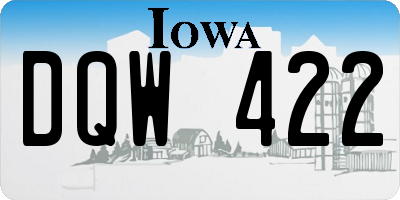IA license plate DQW422
