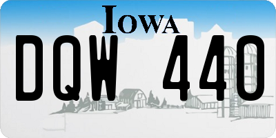 IA license plate DQW440