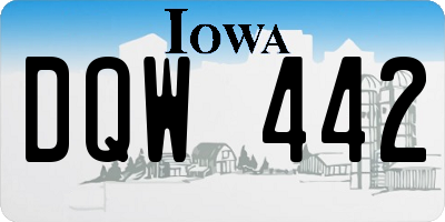 IA license plate DQW442